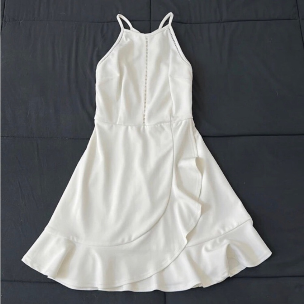 White Halter Dress
